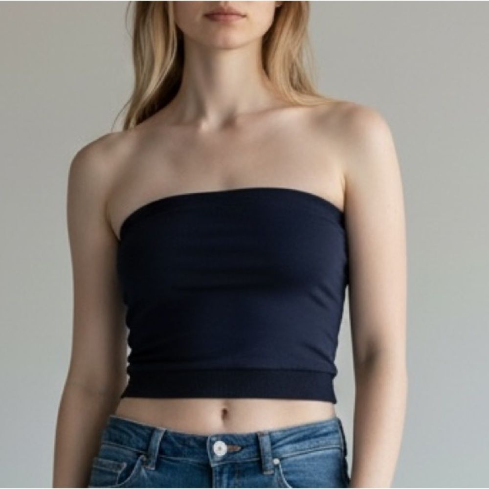Universal Thread Blue Cropped Strapless Tube Top, Size‎ M, NWT